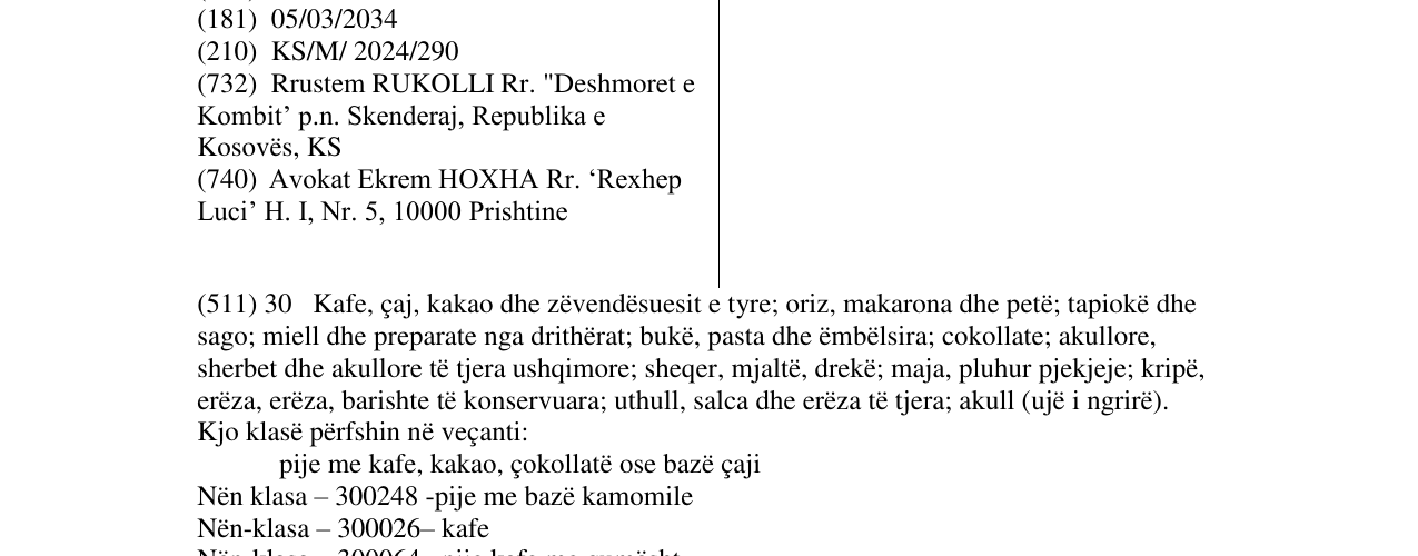 Zëri i markës MONUNI në buletin