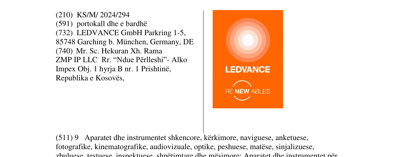Zëri i markës LEDVANCE në buletin