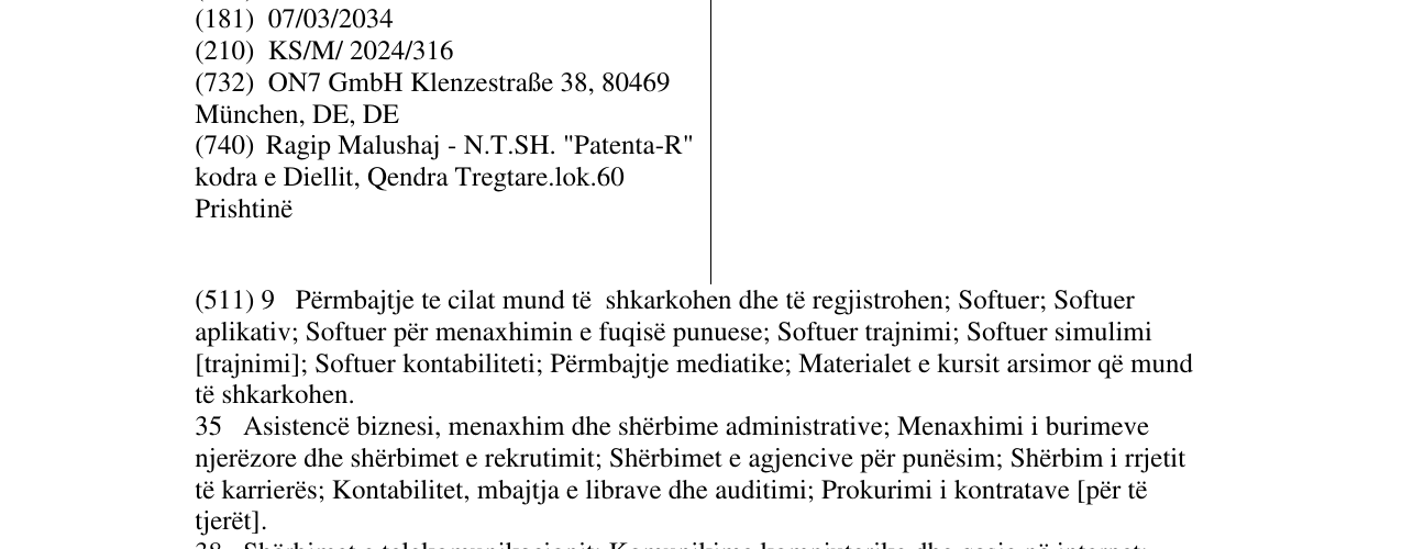 Zëri i markës Oncademy në buletin