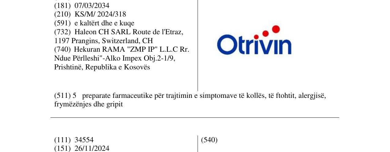 Zëri i markës otrivin në buletin