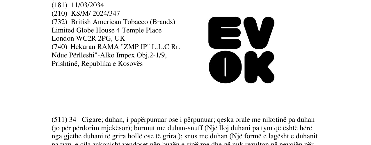 Zëri i markës EVOK në buletin