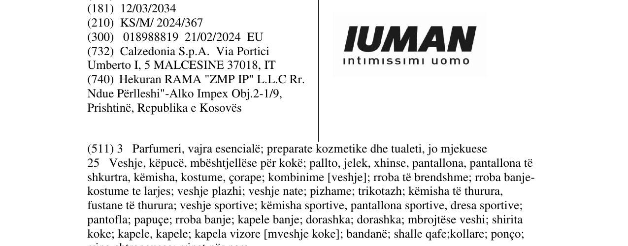 Zëri i markës IUMAN në buletin