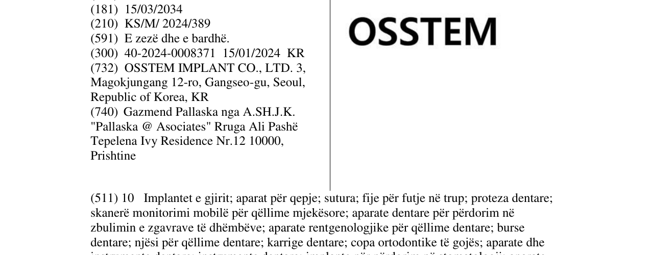 Zëri i markës OSSTEM në buletin