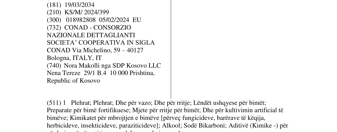 Zëri i markës CONAD CONVENIENTI SEMPRE në buletin