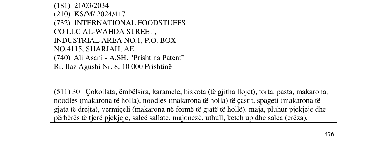 Zëri i markës PARADISE në buletin