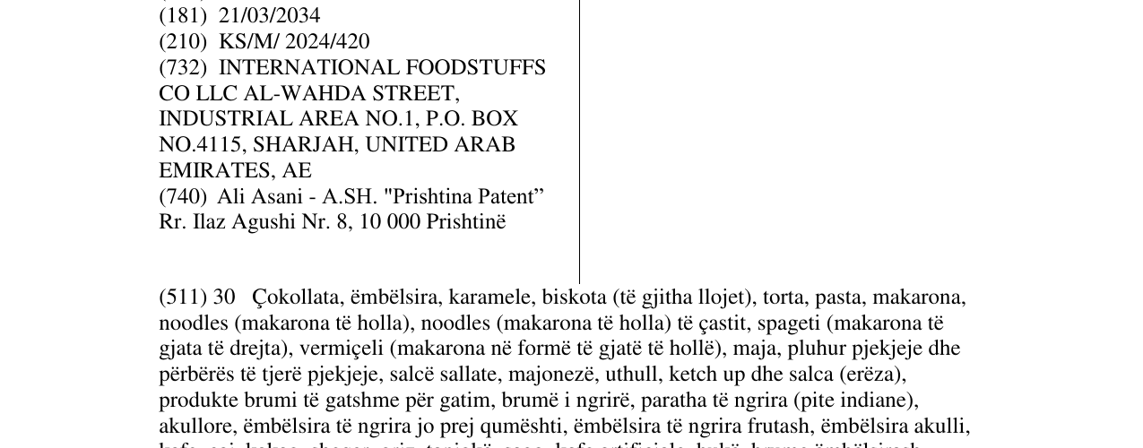 Zëri i markës PAYROLL në buletin