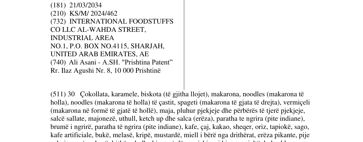 Zëri i markës ALMONDAY në buletin