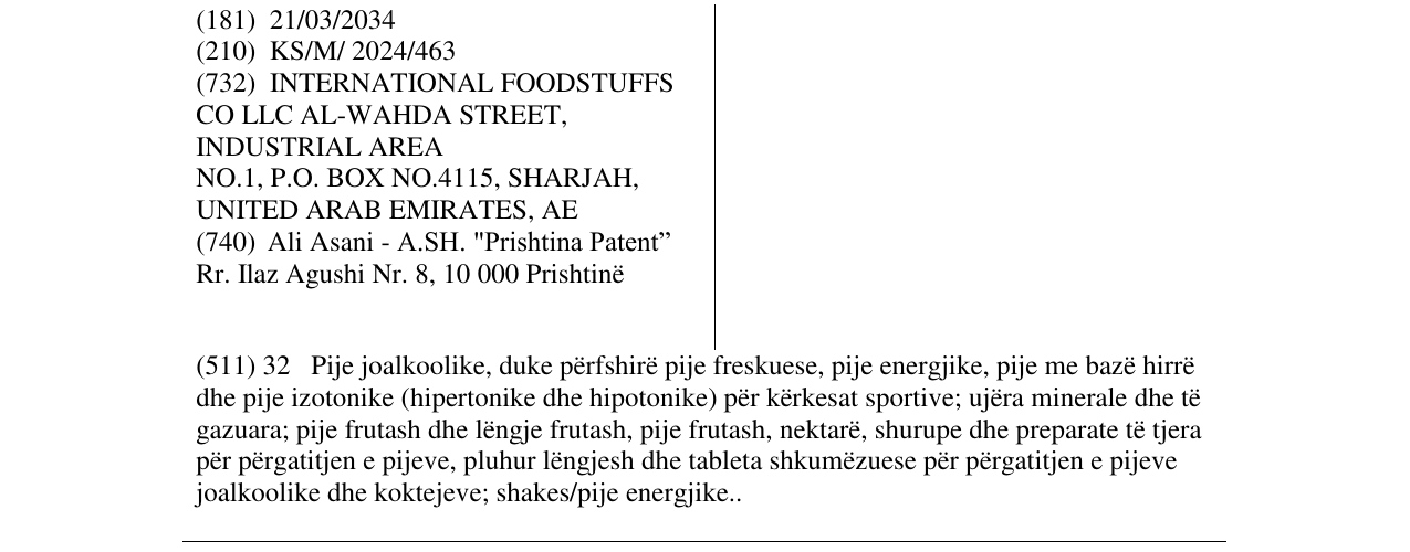 Zëri i markës JUICE UP në buletin