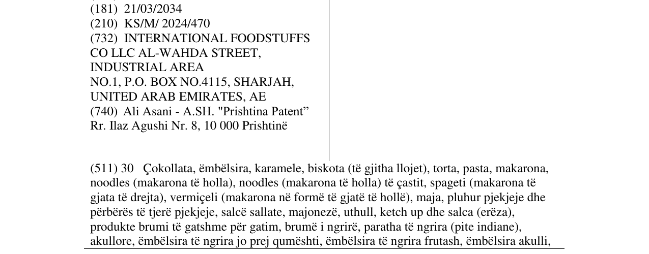 Zëri i markës DAY BREAK në buletin