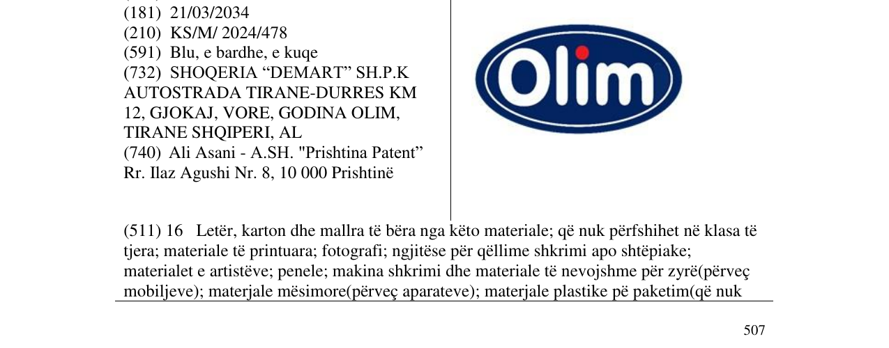 Zëri i markës olim në buletin