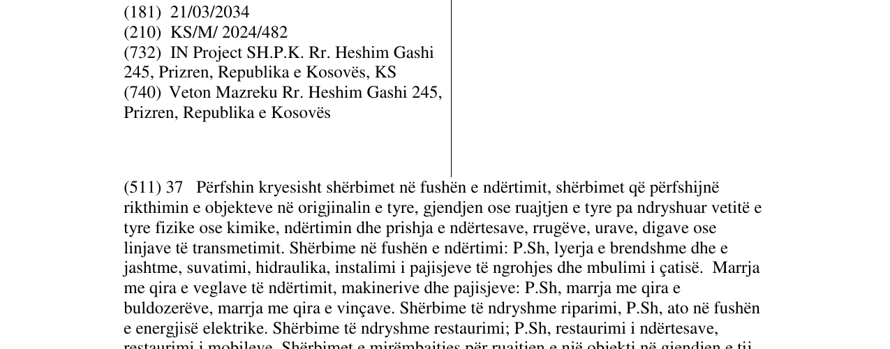 Zëri i markës IN PROJECT në buletin
