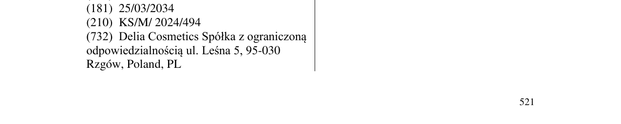 Zëri i markës DELIA COSMETICS në buletin