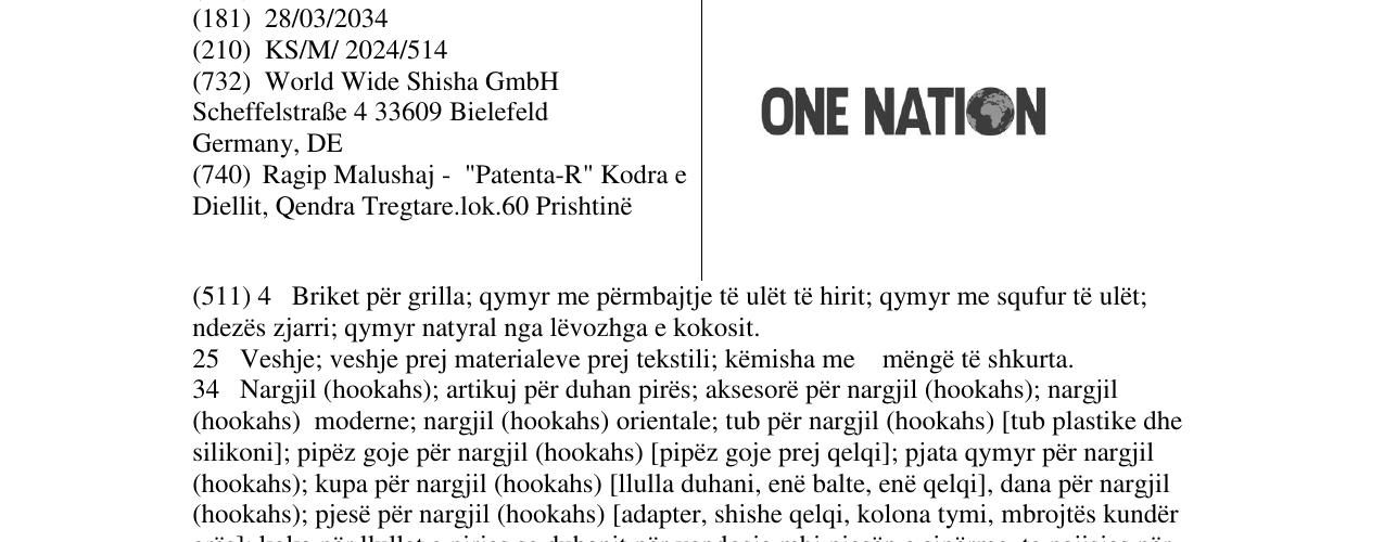 Zëri i markës ONE NATION në buletin