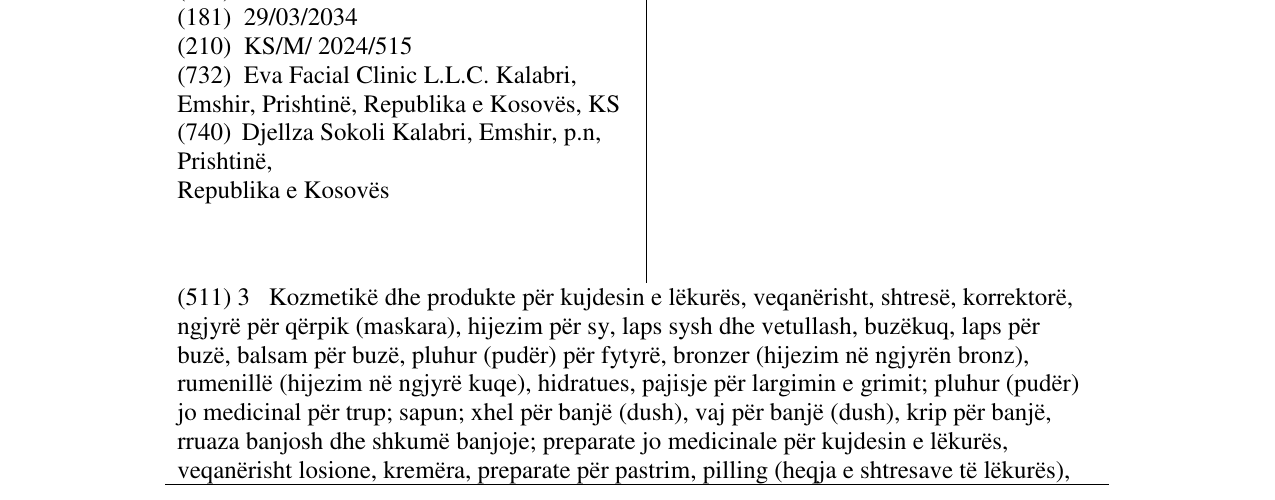 Zëri i markës EVA në buletin