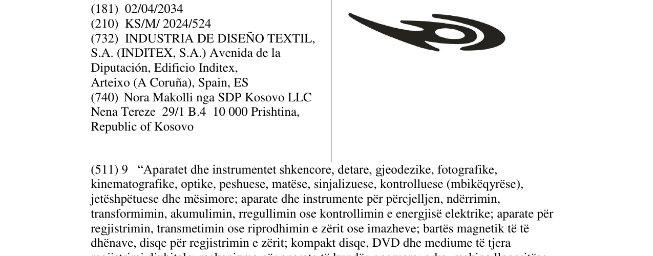 Zëri i markës inditex në buletin