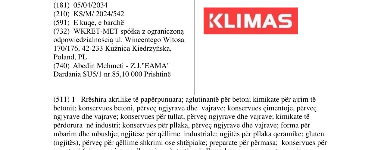 Zëri i markës KLIMAS në buletin