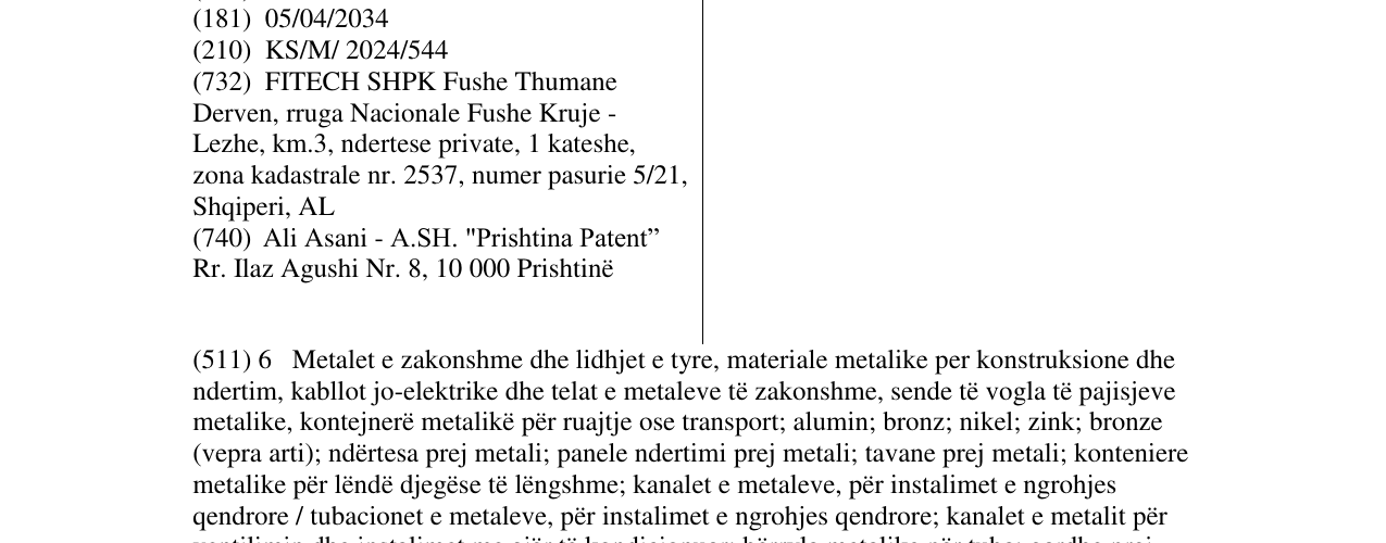 Zëri i markës Formore në buletin