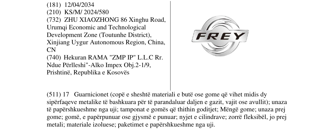 Zëri i markës FREY në buletin