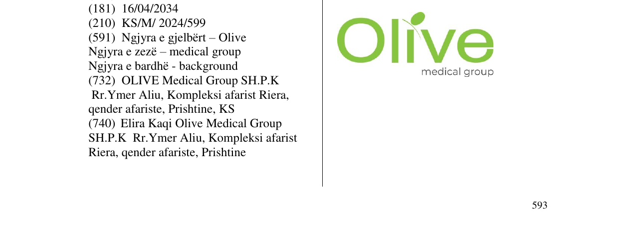 Zëri i markës Olive medical group në buletin