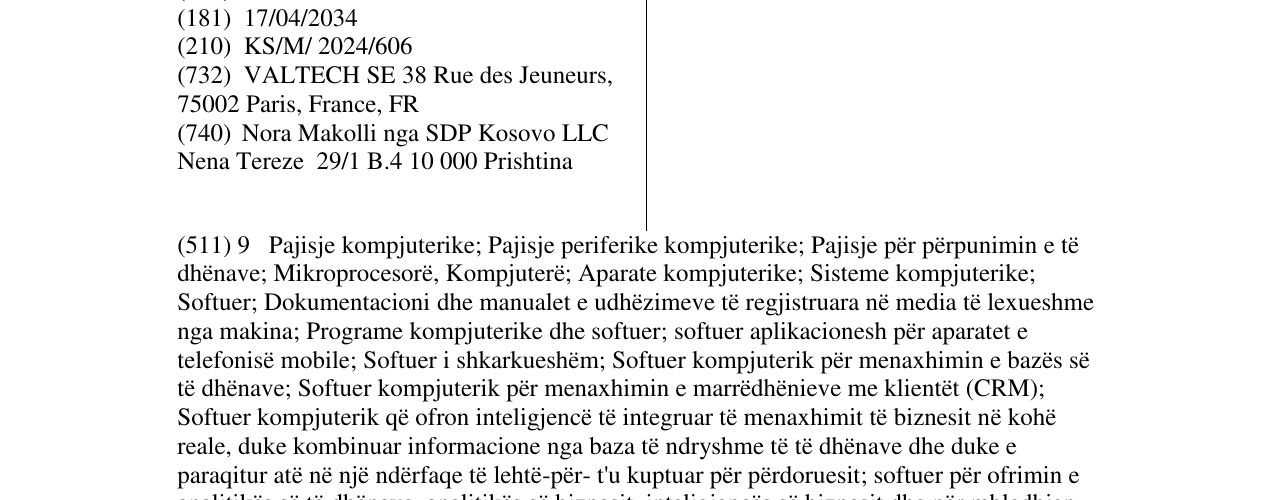 Zëri i markës VALTECH në buletin