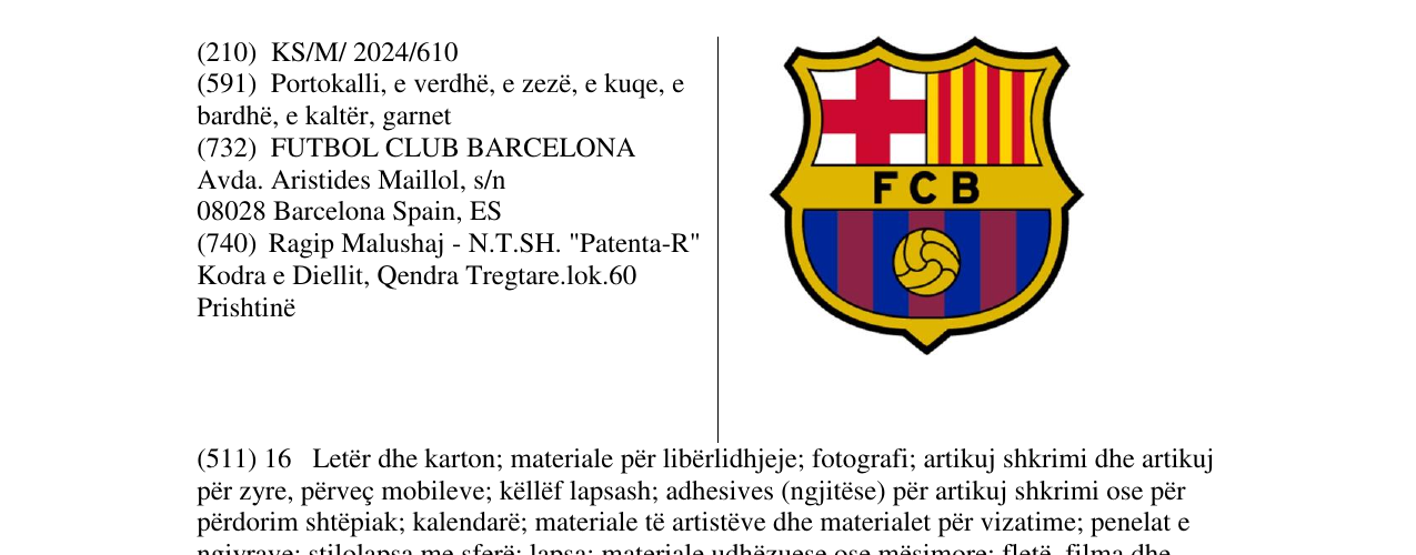 Zëri i markës FCB në buletin