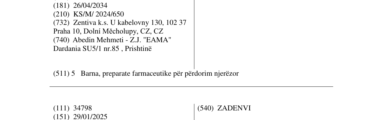 Zëri i markës DEMKLY në buletin
