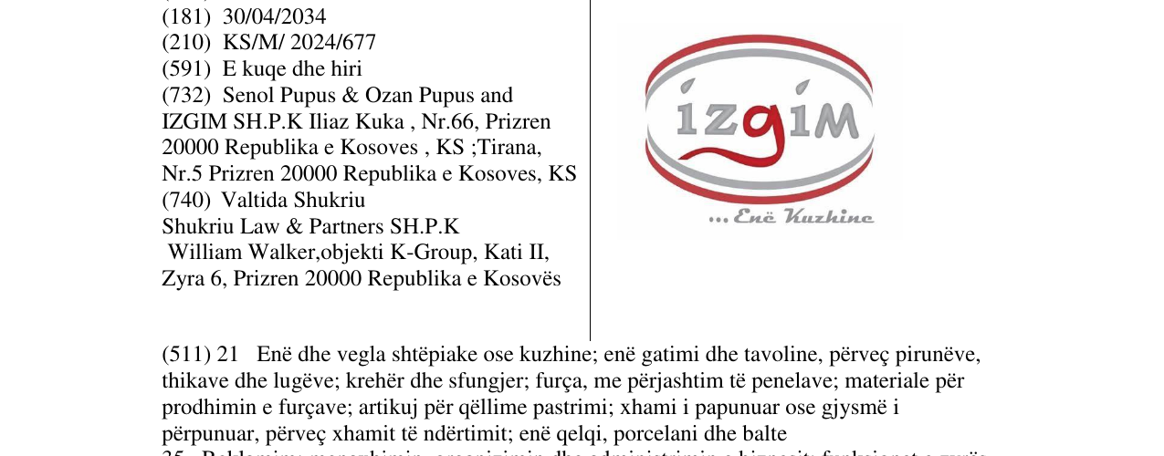 Zëri i markës izgim në buletin