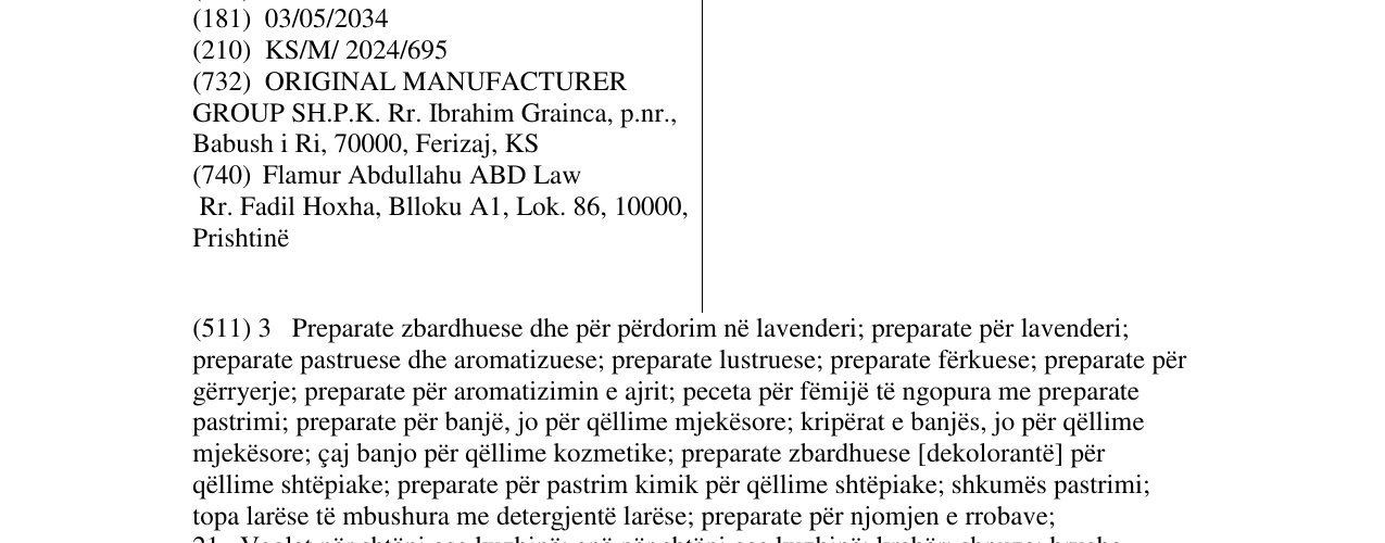 Zëri i markës O & M në buletin