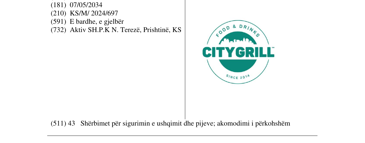 Zëri i markës city grill në buletin