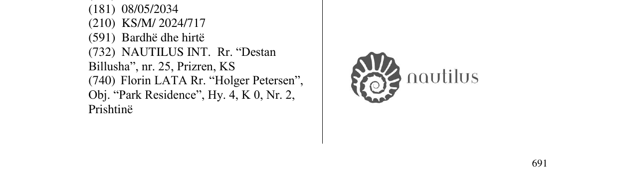 Zëri i markës nautilus në buletin