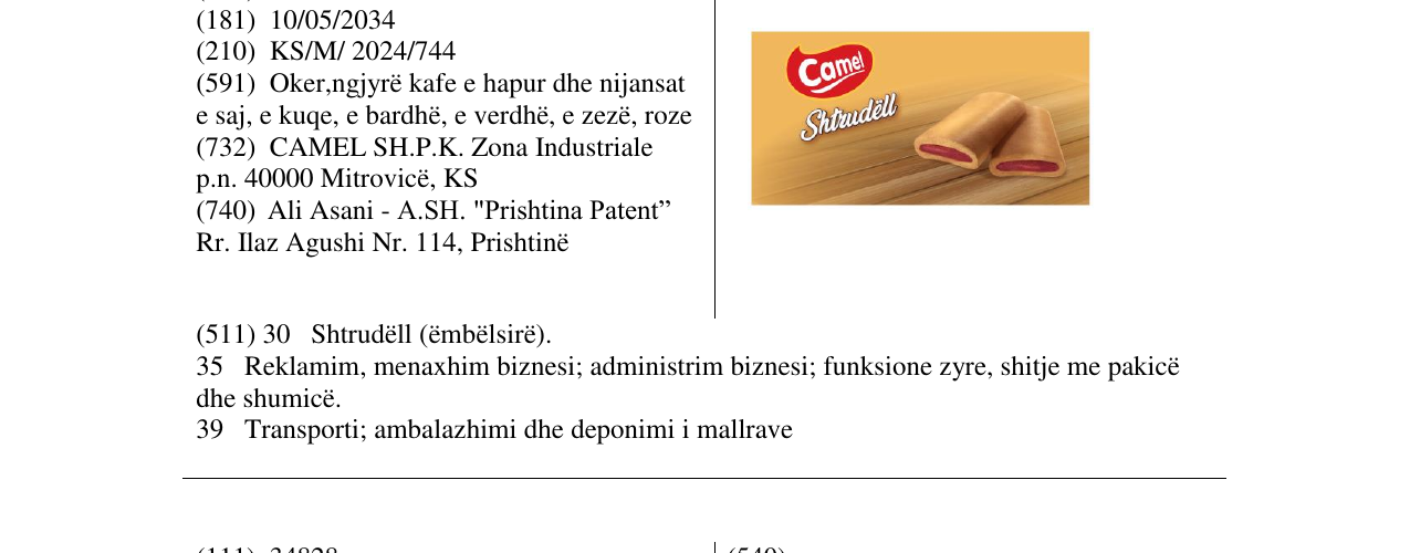 Zëri i markës camell në buletin