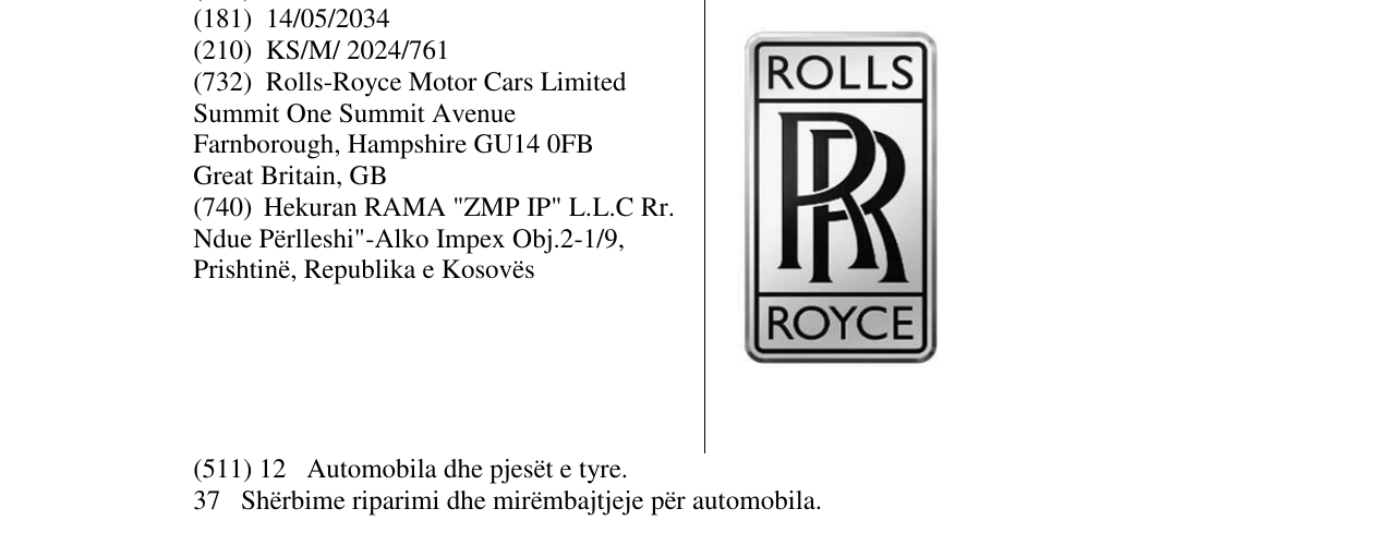 Zëri i markës RR në buletin