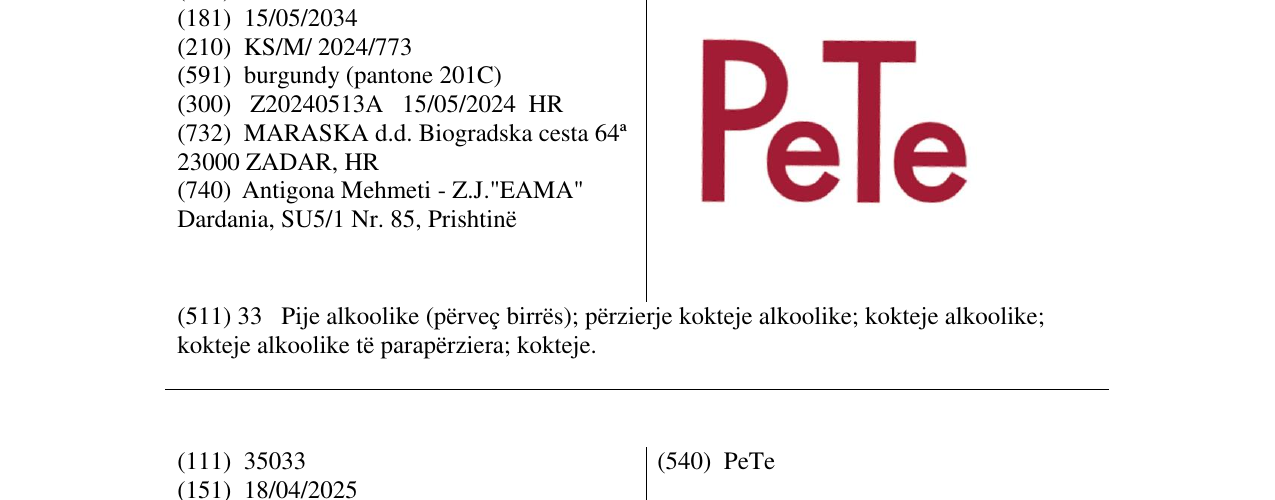 Zëri i markës PeTe në buletin