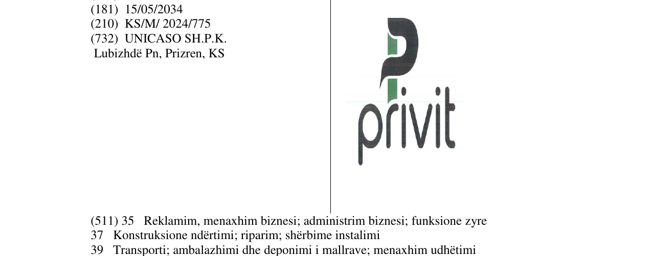 Zëri i markës PRIVIT në buletin