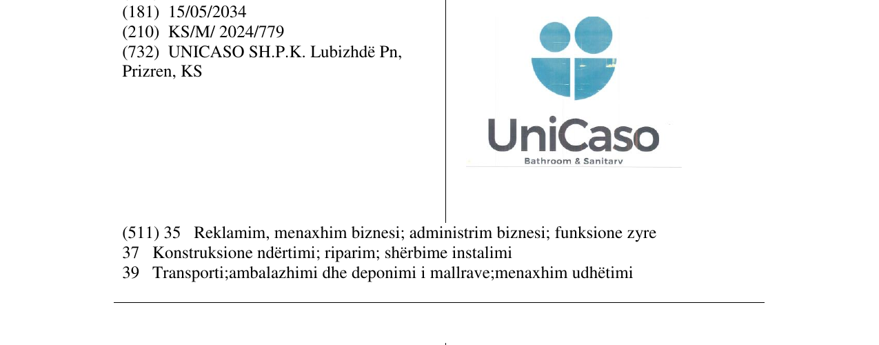 Zëri i markës UNICASO në buletin