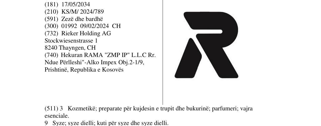 Zëri i markës R në buletin