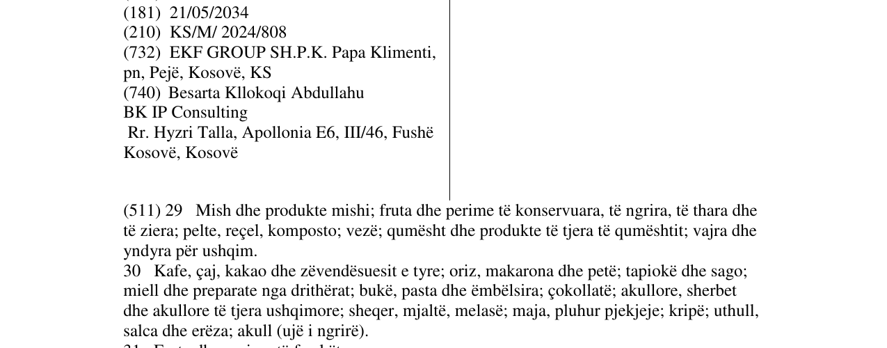Zëri i markës 4U Foods në buletin
