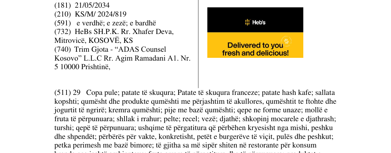 Zëri i markës Delivered to you fresh and delicious! në buletin