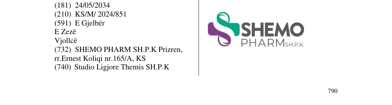 Zëri i markës SHEMO PHARM në buletin