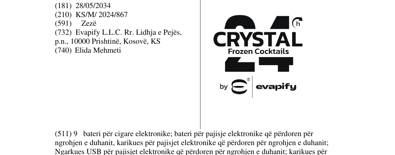 Zëri i markës CRYSTAL në buletin