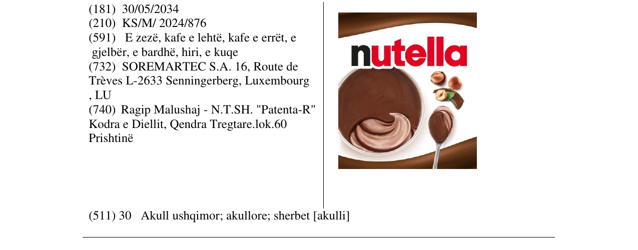 Zëri i markës nutella në buletin