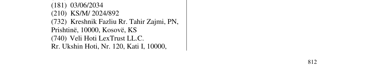 Zëri i markës Mc Kresha në buletin