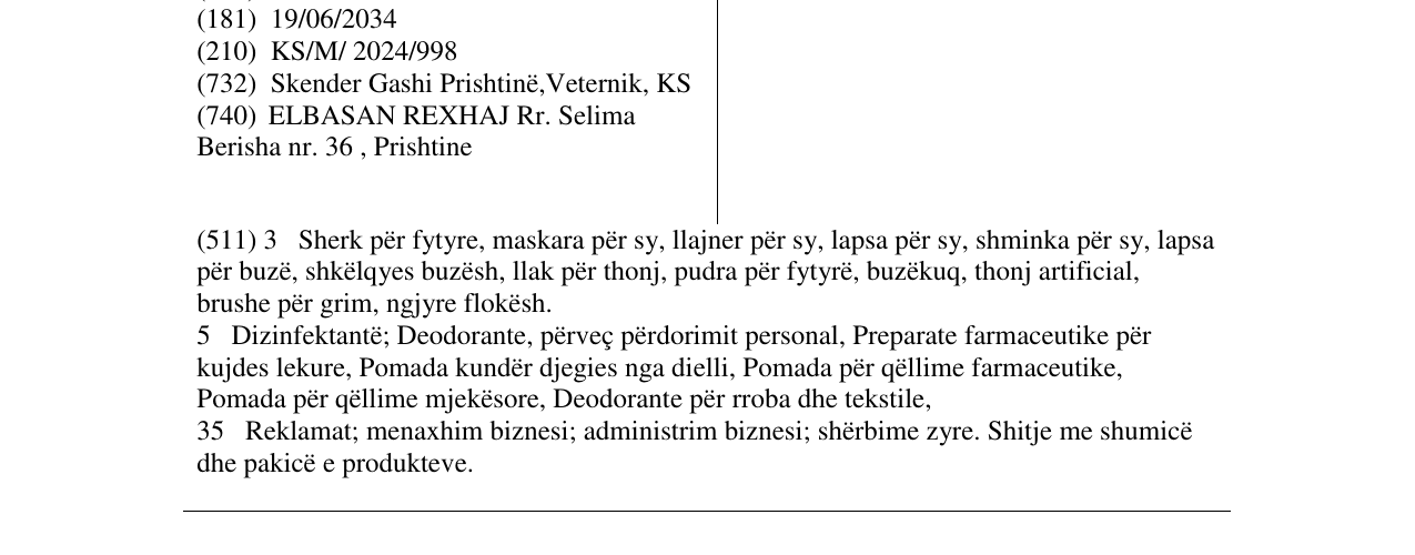 Zëri i markës mimo në buletin