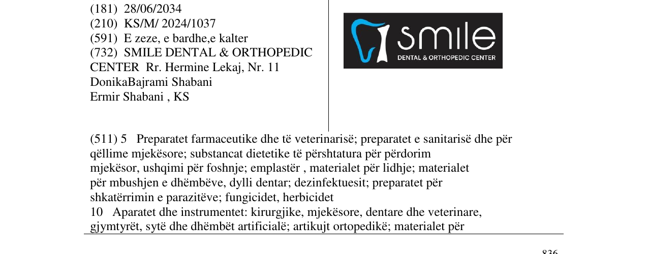 Zëri i markës smile në buletin
