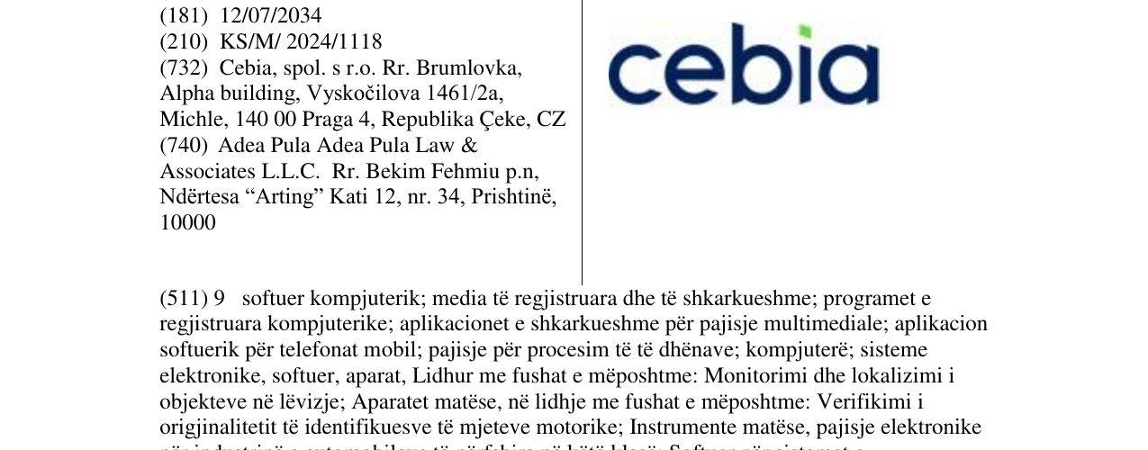 Zëri i markës cebia në buletin