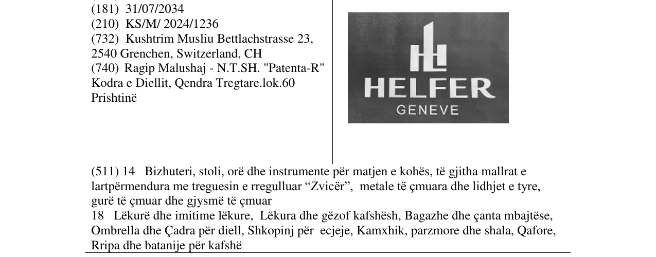 Zëri i markës HELFER në buletin