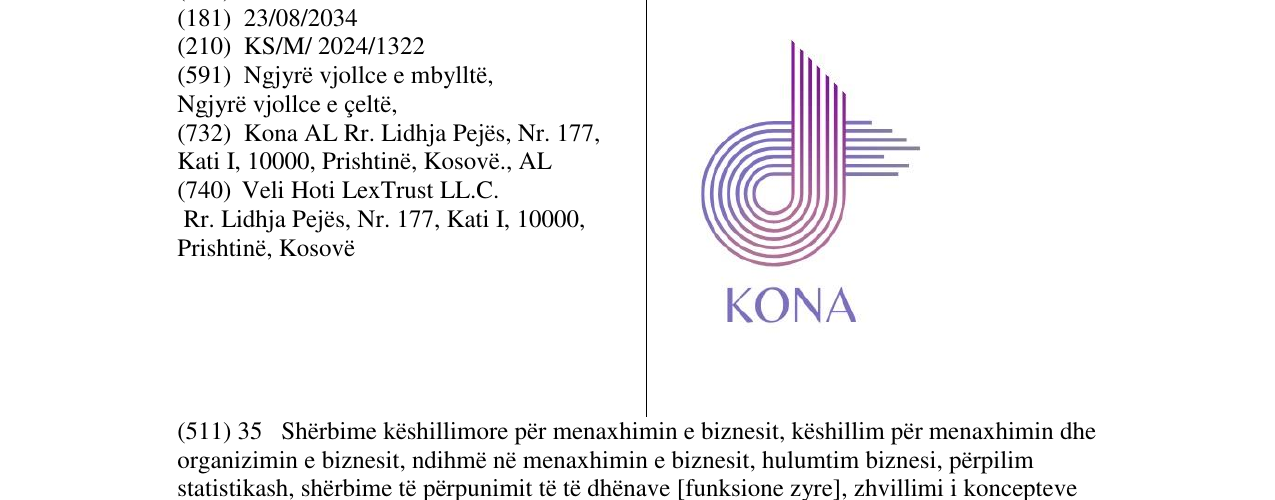 Zëri i markës KONA në buletin