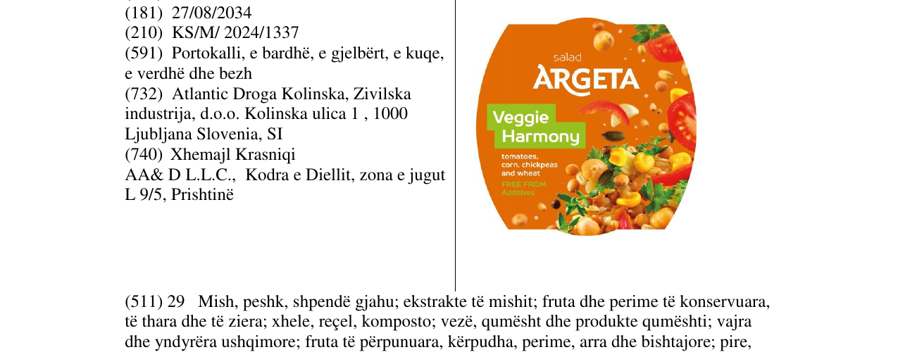 Zëri i markës ARGETA në buletin