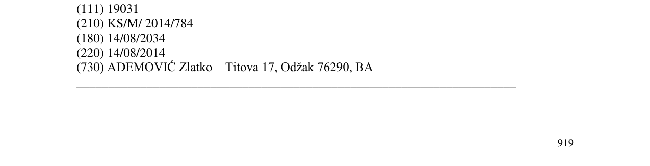 Zëri i markës Markë figurative në buletin