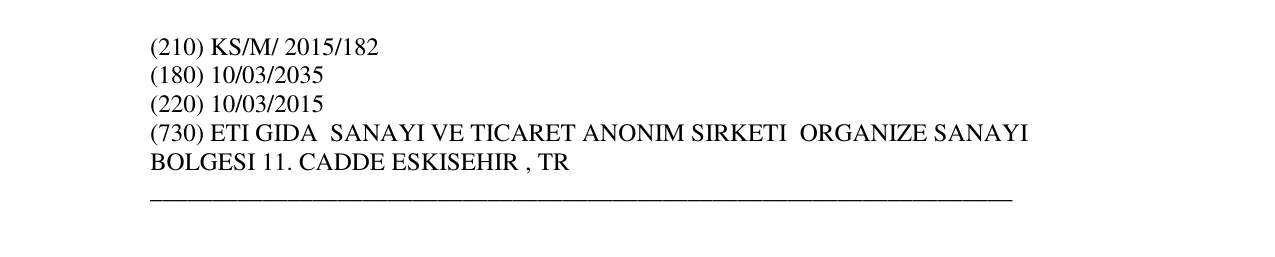 Zëri i markës Biscotte Eti në buletin